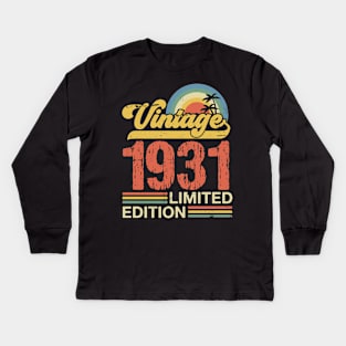 Retro vintage 1931 limited edition Kids Long Sleeve T-Shirt